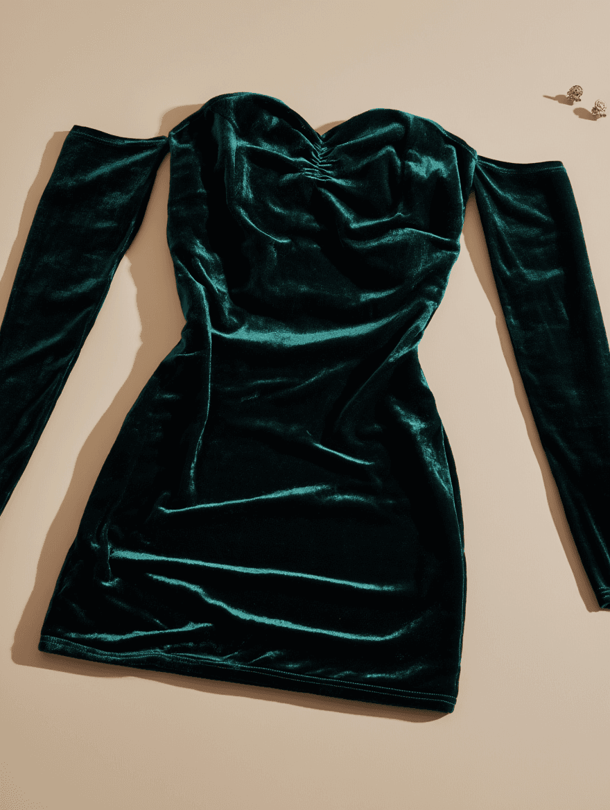 Vestido Verde de Terciopelo