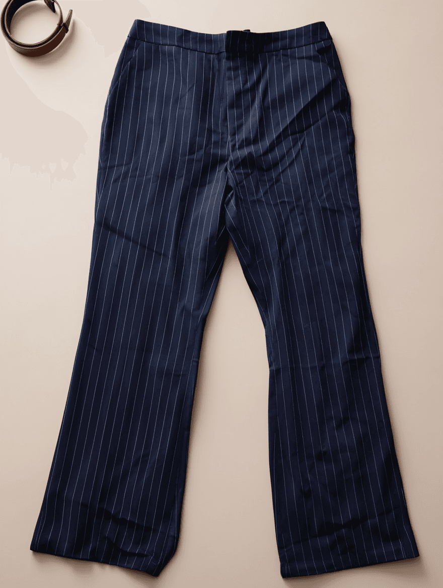 Pantalón Acampanado Azul Marino a Rayas